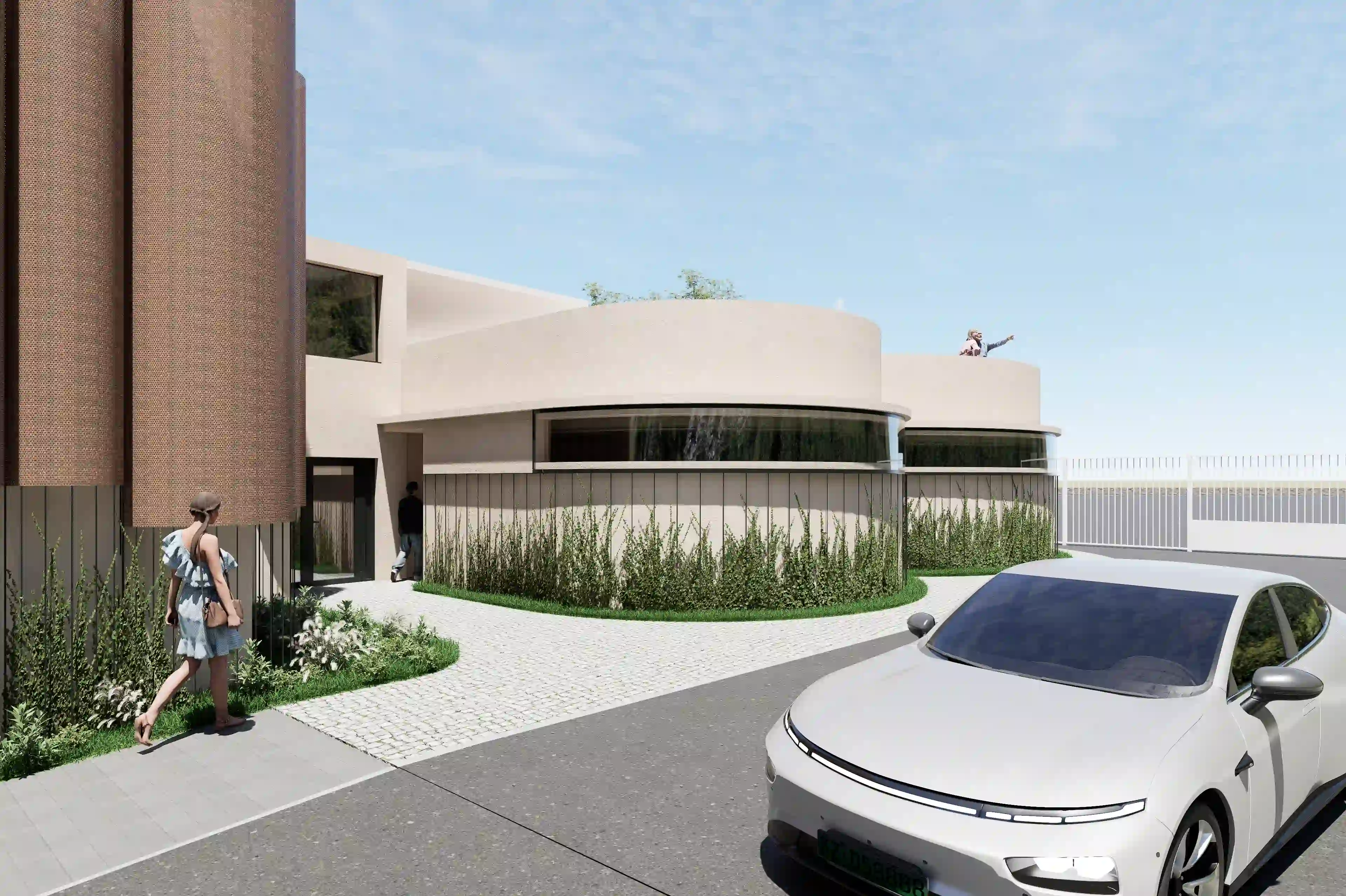 Visualización edificio principal - Proyecto VEGA TERRON PLAN DE LA RAYA
